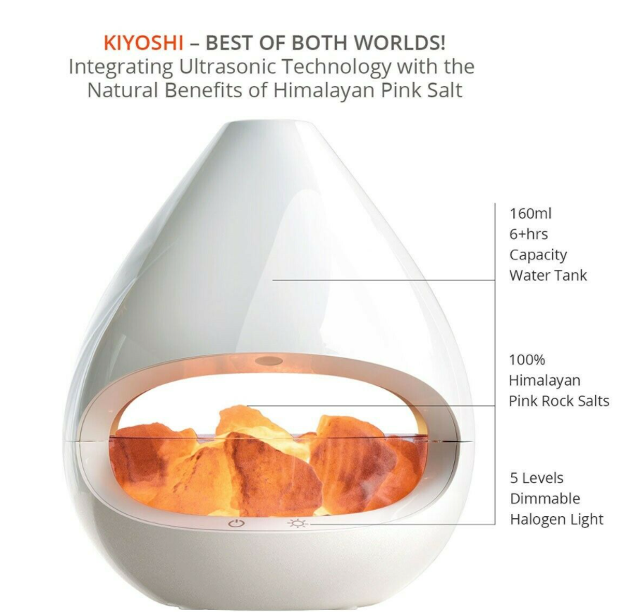 Kiyoshi Ultrasonic Salt Lamp Diffuser (Classic White)