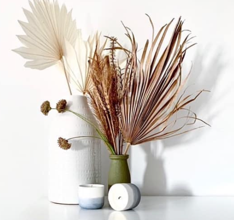 Flame It Blue Grey Canister with wooden lid Soy Candle