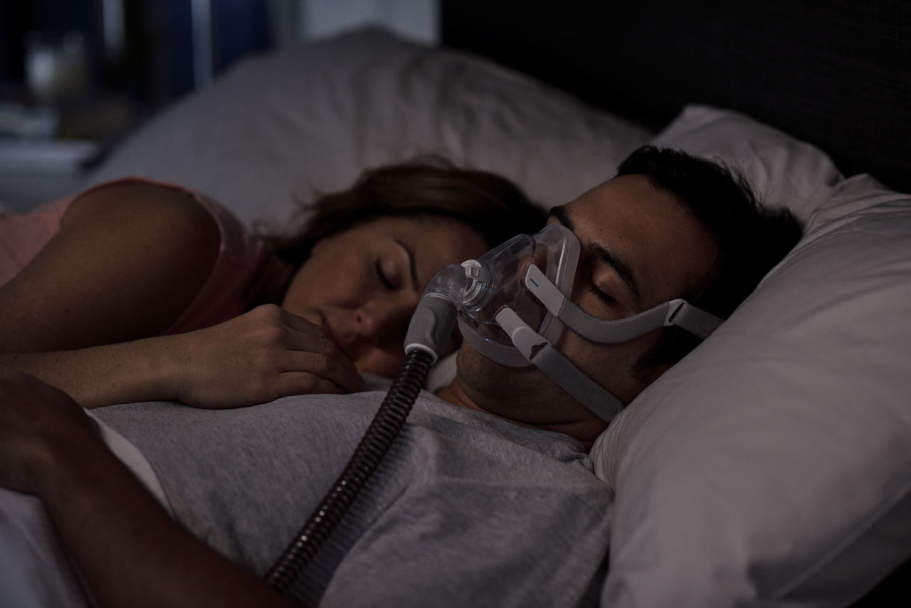 Man Wearing ResMed F20 CPAP Mask